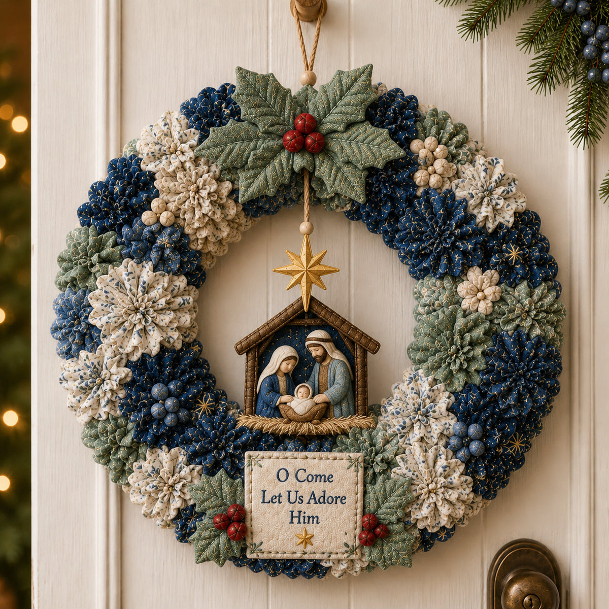 ⏰ LAST DAY 50% OFF ✨ Make A Christmas Wreath You'll Be Proud To Display 🎄❤️ 3D Fabric Poke DIY Kit With Tutorial & Guide Included