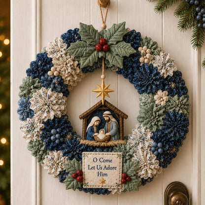 ⏰ LAST DAY 50% OFF ✨ Make A Christmas Wreath You'll Be Proud To Display 🎄❤️ 3D Fabric Poke DIY Kit With Tutorial & Guide Included