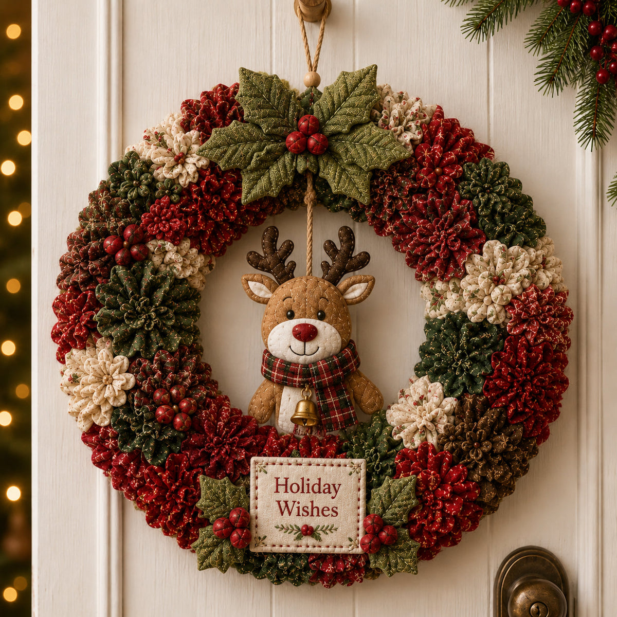 ⏰ LAST DAY 50% OFF ✨ Make A Christmas Wreath You'll Be Proud To Display 🎄❤️ 3D Fabric Poke DIY Kit With Tutorial & Guide Included