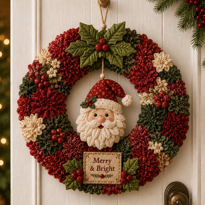 ⏰ LAST DAY 50% OFF ✨ Make A Christmas Wreath You'll Be Proud To Display 🎄❤️ 3D Fabric Poke DIY Kit With Tutorial & Guide Included