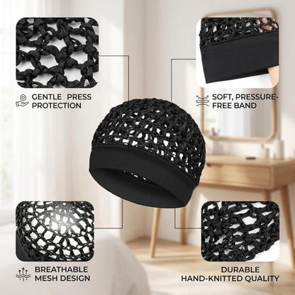 💖Hot 49% OFF🌹🌙 3-Piece Stretchy Wide-Edge Sleeping Cap Set