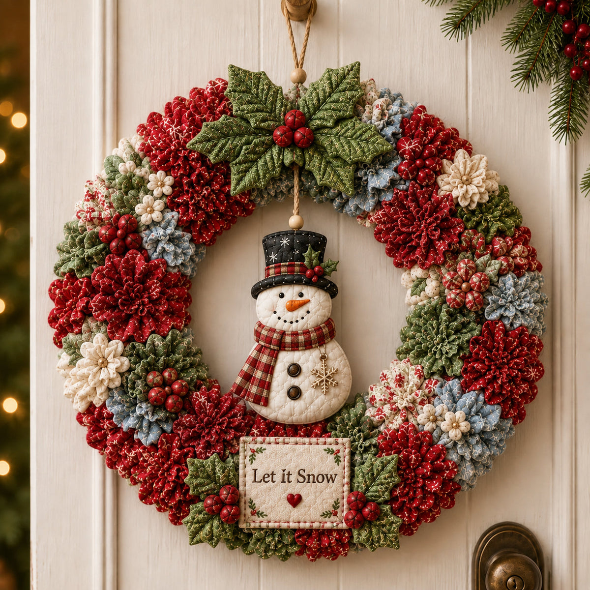 ⏰ LAST DAY 50% OFF ✨ Make A Christmas Wreath You'll Be Proud To Display 🎄❤️ 3D Fabric Poke DIY Kit With Tutorial & Guide Included